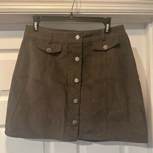 Fashion on Earth Charcoal Corduroy Mini Skirt. 
Size: L juniors